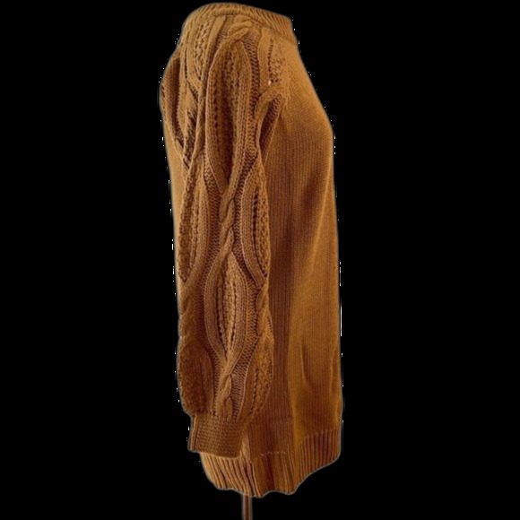 NWT Who What Wear Rust Chunky Cable Knit Sweater Dress Small - Picture 4 of 7